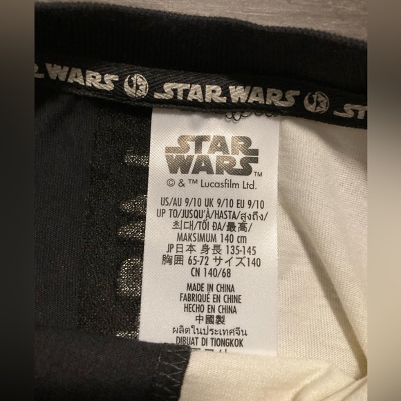 Star Wars Kids Boys Black and Tan T-Shirt - Picture 4 of 5